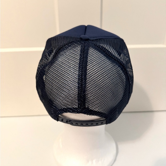 Vintage 80s Radiator Trucker Hat Snapback Blue NISSIN Cap Logo Auto Repair Mesh - Picture 3 of 8